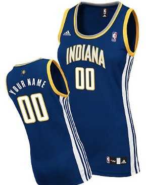 Women%27s Customized Indiana Pacers Navy Blue Jersey